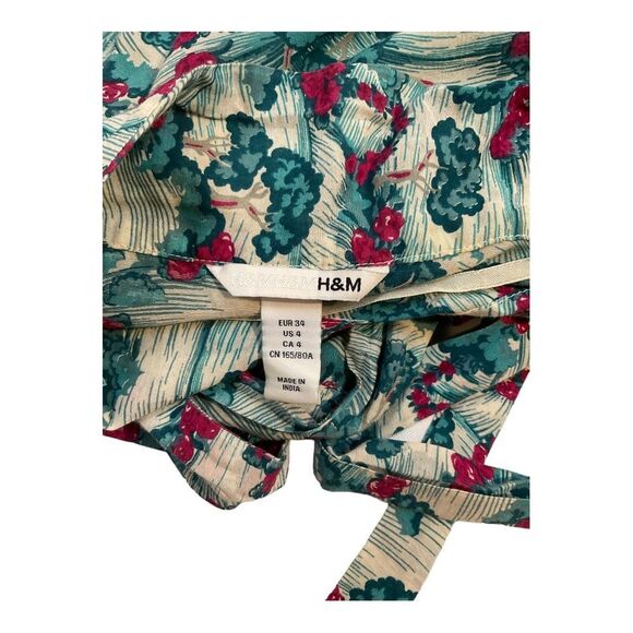 H&M Women’s Size 4 Multicolor mini elastic waist sleeveless Summer Dress - Picture 9 of 14